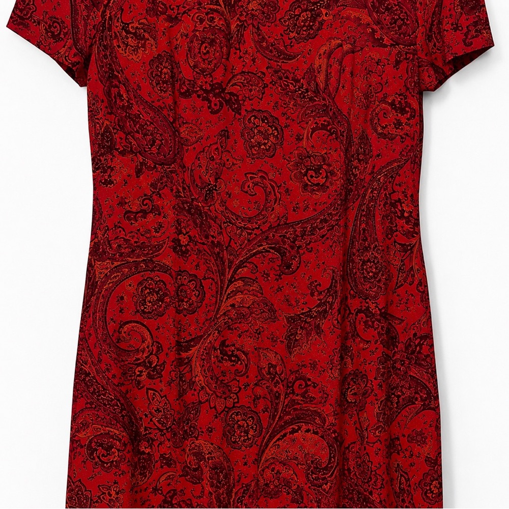 Crimson Maggy London Paisley Short Sleeve Dress - Picture 2 of 3